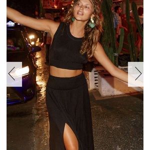 Free People Morningside Hi-Low Skirt with Slit